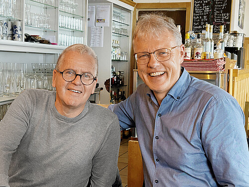 Roland David (links) und sein Nachfolger Bruno Röösli anlässlich der KOK-Süd auf der Rigi (2024).
