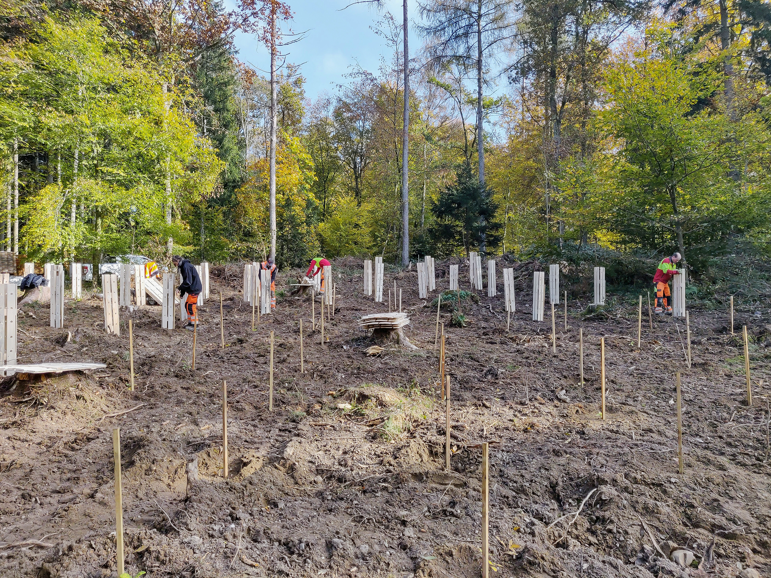Abb 6 Biologisch abbaubare Holzschutzhüllen von Konrad Keller