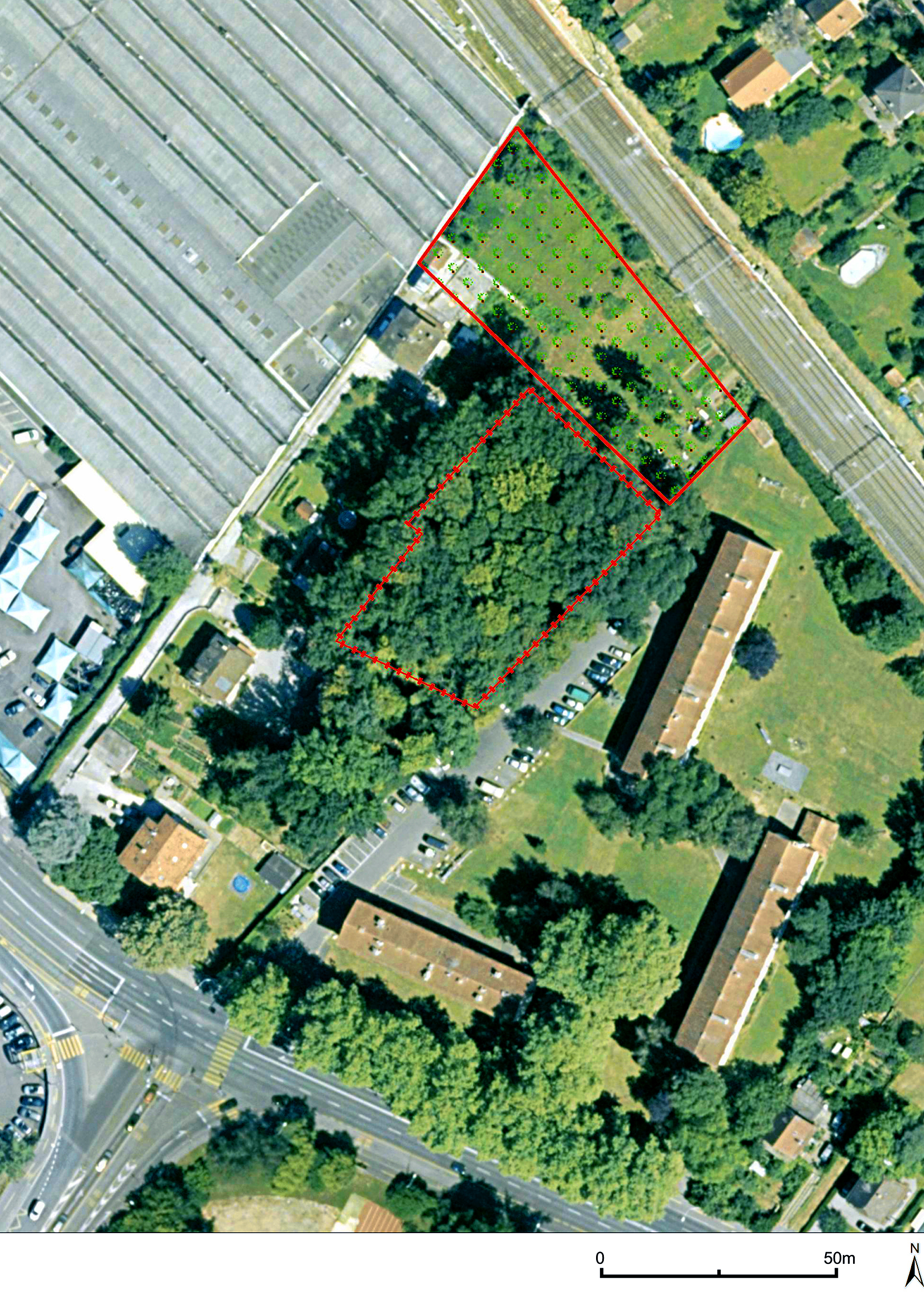 map.sitg.ge.ch_20250515_1129 Fig. 4 La compensation en nature doit se trouver dans un site aussi proche que possible de la zone impactée et présentant des conditions similaires. Ici, un exemple à Vernier.